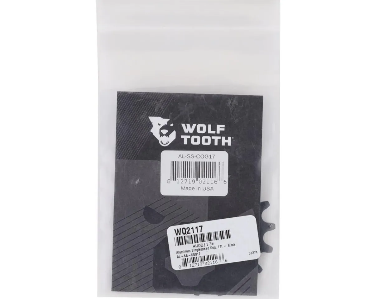 Wolf Tooth Components Cassettes|Single Speed Cog (Black) (3/32") (17T)