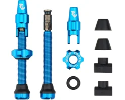 Wolf Tooth Components Tubeless Tire Tools|Tubeless Accessories|Tubeless Valve Stem Kit For Clik Valve (Blue) (44mm)