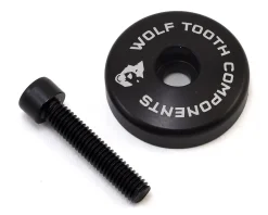 Wolf Tooth Components Headsets & Spacers|Ultralight Stem Cap w/ Integrated Spacer (Black) (5mm)
