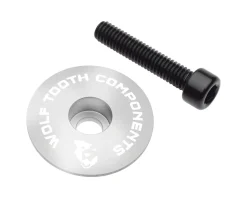 Wolf Tooth Components Headsets & Spacers|Ultralight Stem Cap & Bolt (Raw Silver)