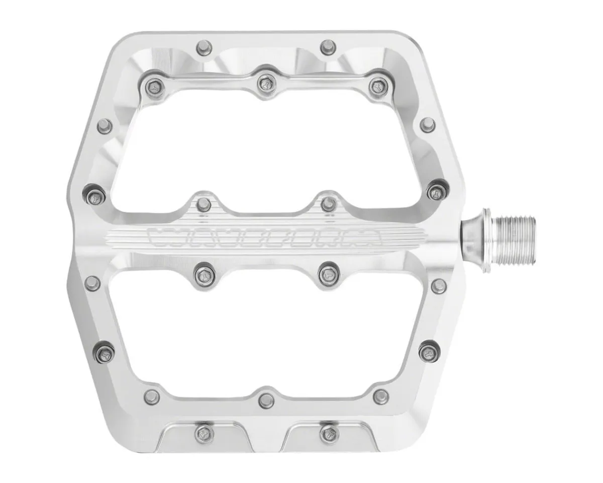 Wolf Tooth Components Pedals & Cleats|Waveform Platform Pedals (Raw Silver) (L)