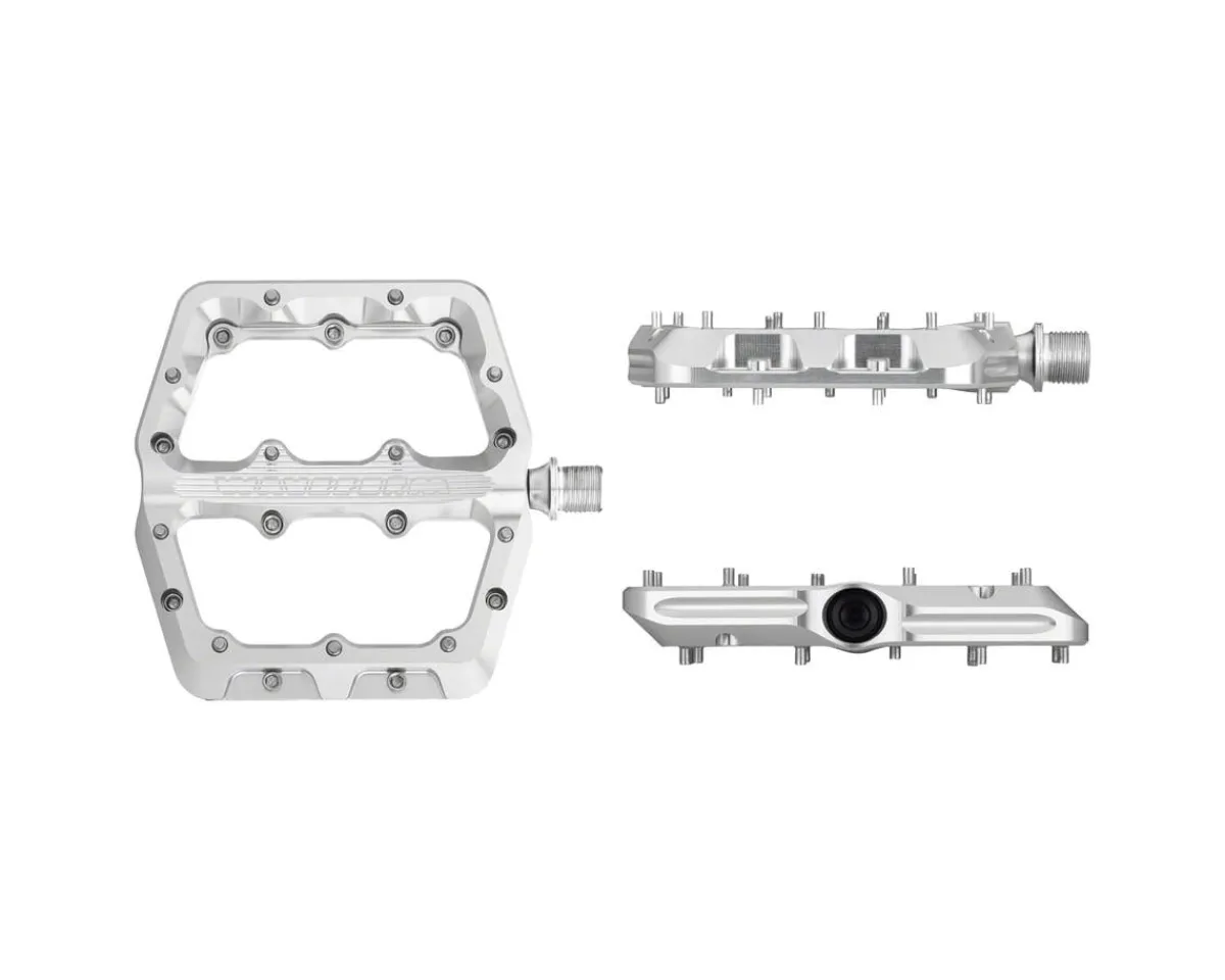 Wolf Tooth Components Pedals & Cleats|Waveform Platform Pedals (Raw Silver) (L)