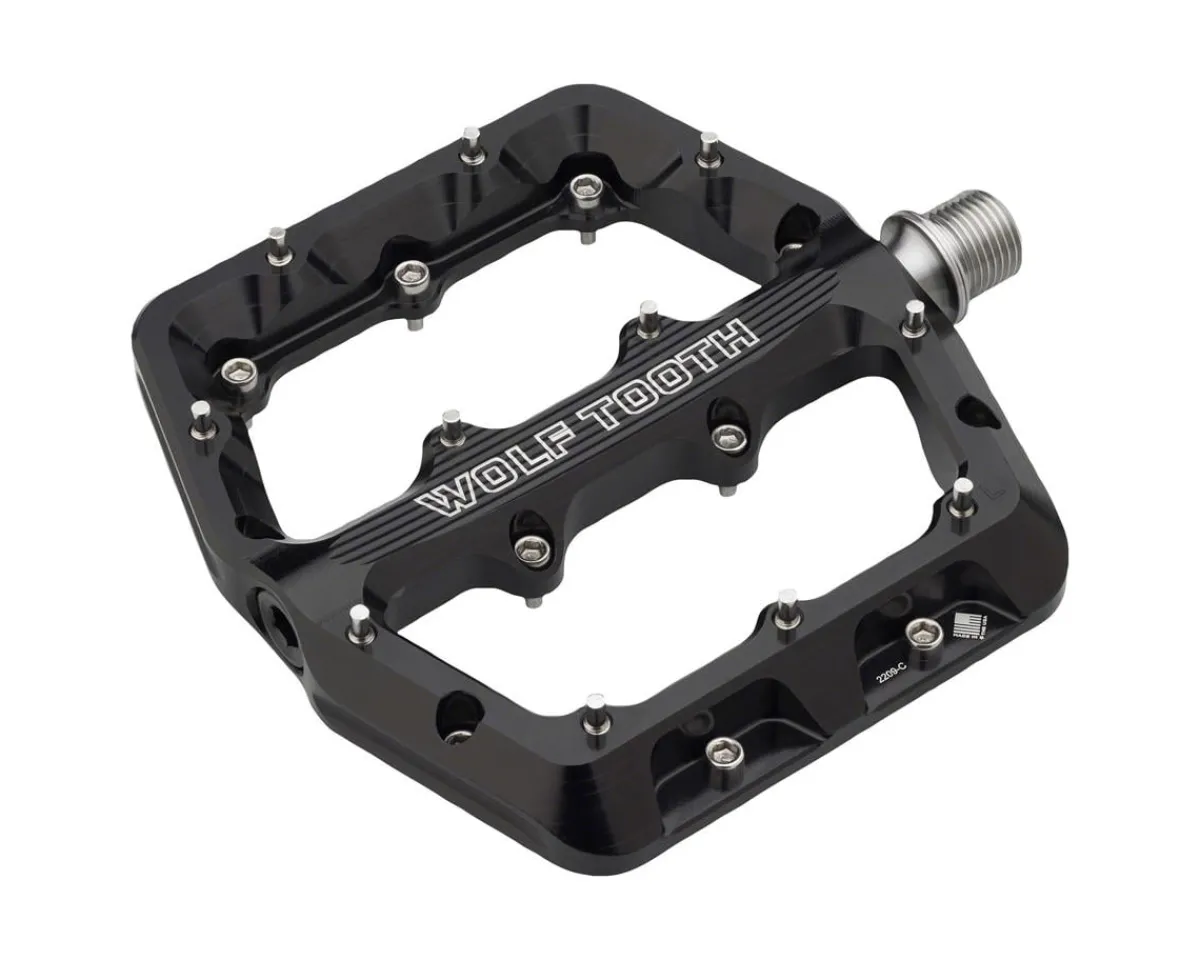 Wolf Tooth Components Pedals & Cleats|Waveform Platform Pedals (Black) (S)