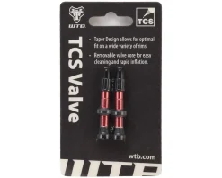 WTB Tubeless Tire Tools|Tubeless Accessories|Aluminum TCS Tubeless Valves (Red) (Pair) (34mm)
