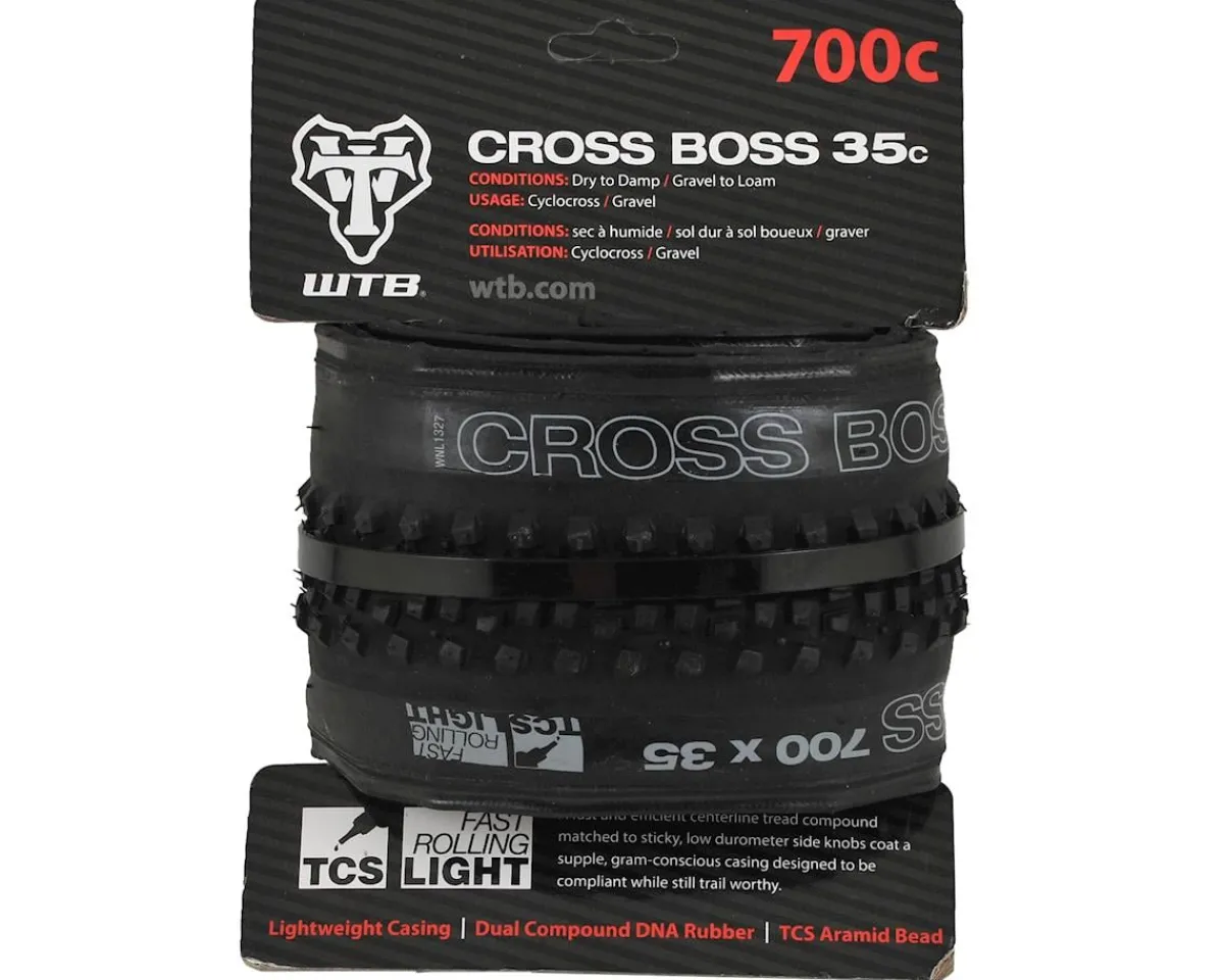 WTB Tires|Cross Boss TCS Tubeless Tire (Black) (700c) (35mm) (Light/Fast Rolling)