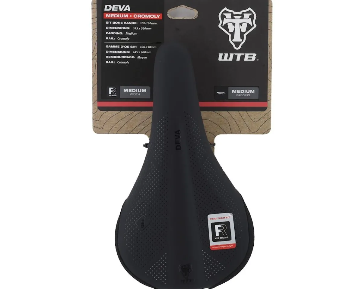 WTB Saddles & Seats|Deva Saddle (Black) (Chromoly Rails) (Medium) (145mm)