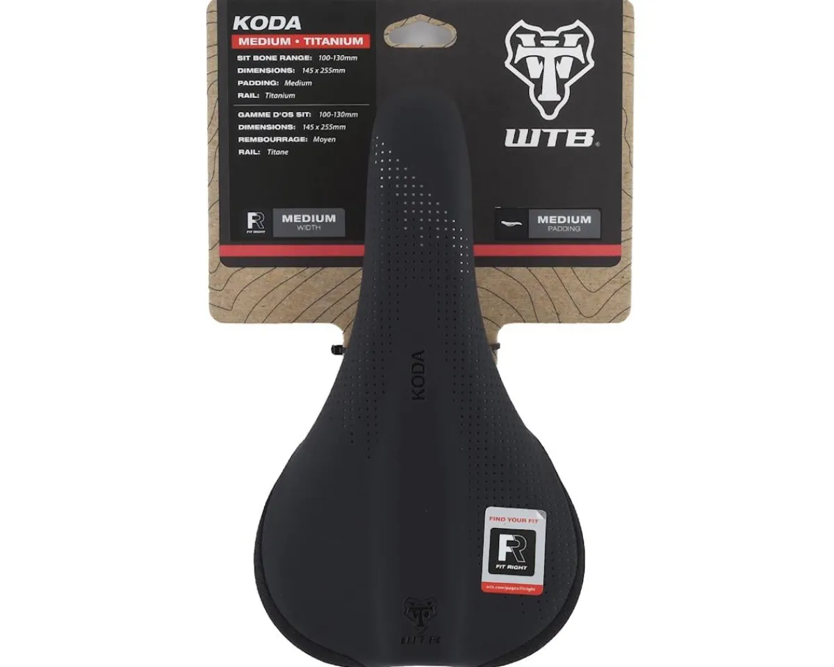WTB Saddles & Seats|Koda Saddle (Black) (Titanium Rails) (Medium) (145mm)