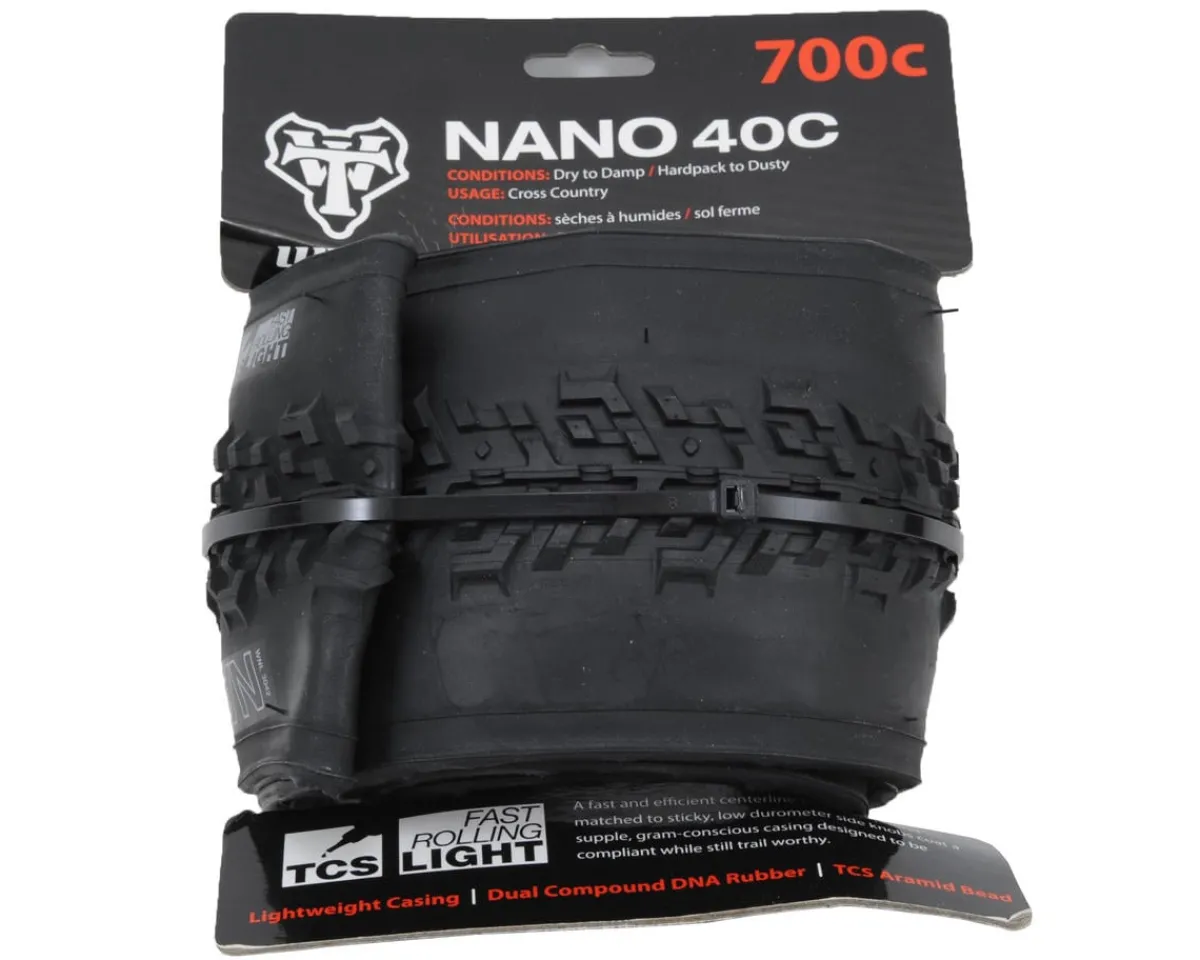 WTB Tires|Nano 700 Tubeless Gravel Tire (Black) (700c) (40mm) (Light/Fast) (Dual DNA)