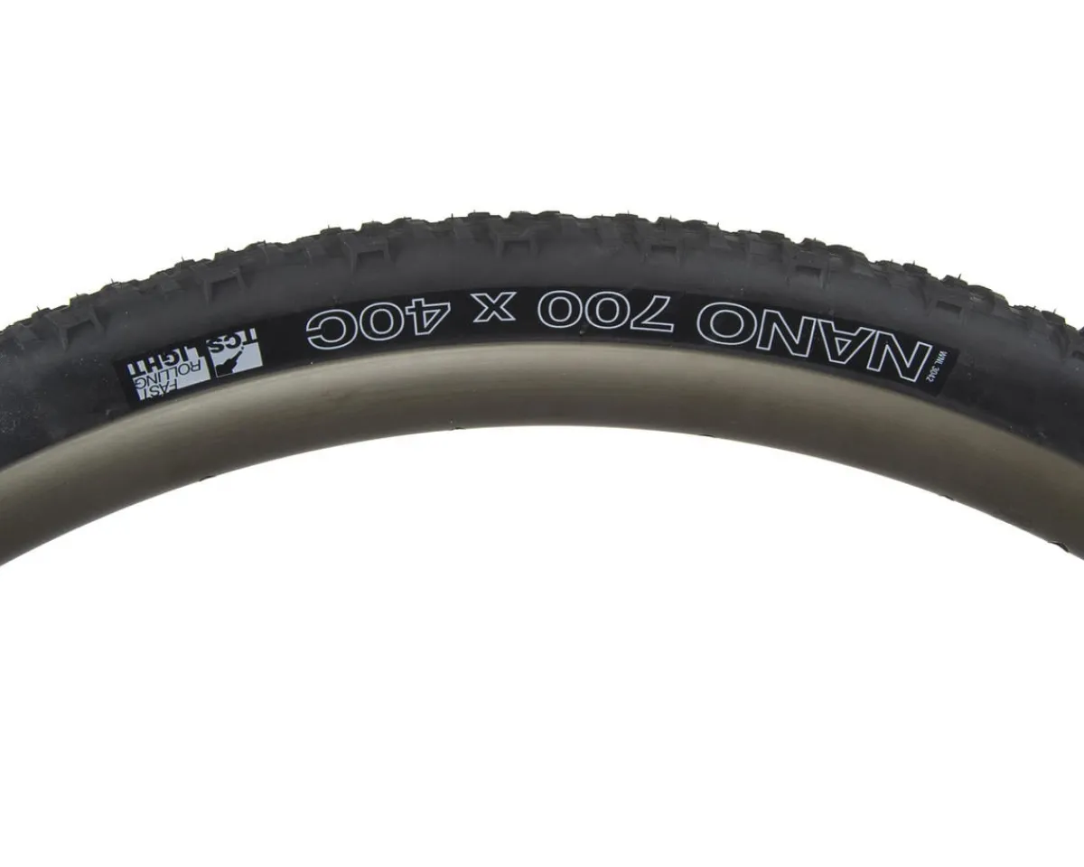 WTB Tires|Nano 700 Tubeless Gravel Tire (Black) (700c) (40mm) (Light/Fast) (Dual DNA)