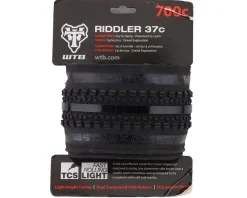 WTB Tires|Riddler Tubeless Gravel/Cross Tire (Black) (700c) (37mm) (Light/Fast) (Dual DNA)
