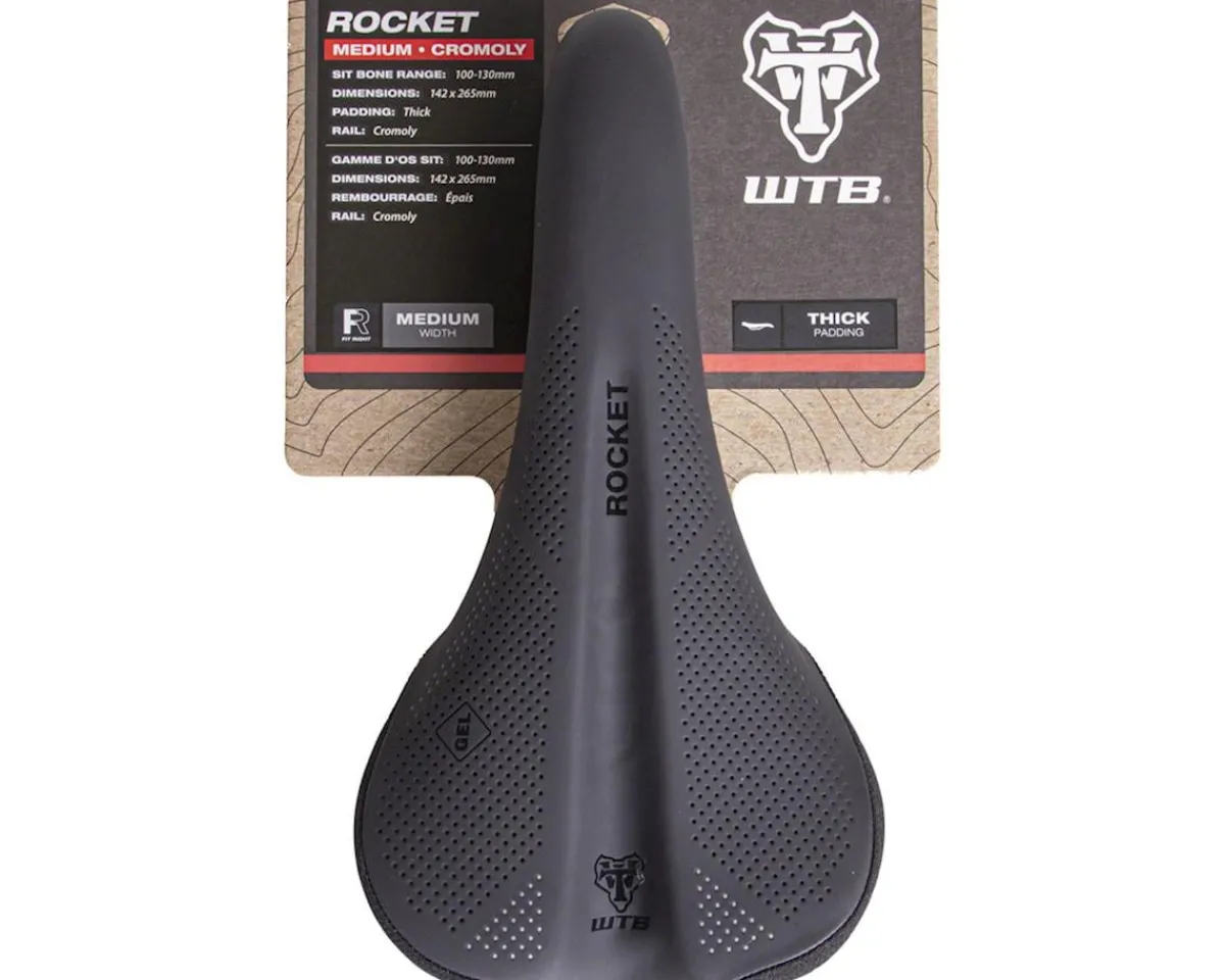 WTB Saddles & Seats|Rocket Saddle (Black) (Chromoly Rails) (Wide) (150mm)