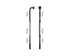 Zipp Wheels & Parts|CX-Sprint Spokes (Black) (Bladed) (J-Bend) (Set of 3) (264mm)