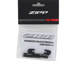 Zipp Tire & Tube Accessories|Tangente Aluminum Knurled Valve Extender Kit (Black) (Pair) (65mm)
