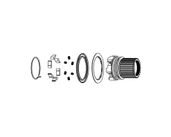 Zipp Wheels & Parts|ZM2SL/ZR1 Freehub Body Kit (Black) (Shimano Micro Spline)